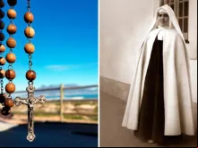 Imagem referencial e Irmã Lúcia dos Santos