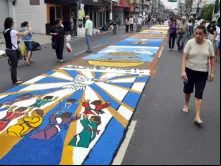 tapete de Corpus Christi em São Gonçalo.