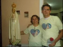 Telma Dantas com o filho George 