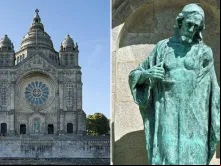 Templo-Monumento de Santa Luzia e Imagem do Sagrado Coração de Jesus localizada em frente à igreja