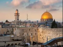 O Monte do Templo na cidade velha de Jerusalém, Israel