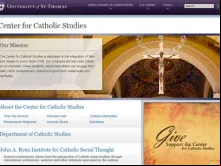 Captura de tela do site da University of Saint Thomas
