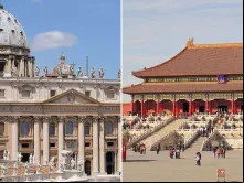 O Vaticano e a Cidade Proibida de Pequim.
