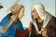 A Virgem Maria com sua prima Isabel.