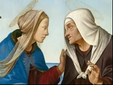 A Virgem Maria com sua prima Isabel.