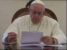 Imagem referencial. Mensagem de vídeo do Papa Francisco. Captura de foto