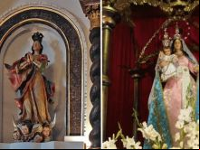 Virgem da Assunção na Igreja jesuíta de Calera de Tango e Virgem da Penha
