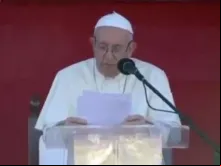 Papa Francisco no encontro com os voluntários da JMJ Panamá 2019. Captura Youtube