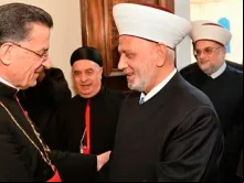 Cardeal Béchara Boutros Raï e o Mufti do Líbano, Abdel Latif Darian 