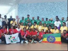 Peregrinos etíopes na JMJ Lisboa 2023. - Crédito: Yemesrach Assefa