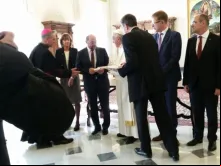 O Papa Francisco e o presidente do Parlamento Europeu
