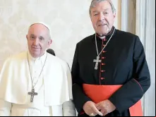 Papa Francisco com o cardeal George Pell