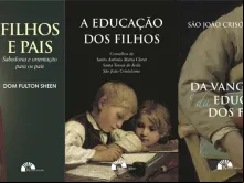Livros trazem aconselhamentos de santos para a educação dos filhos. Imagem: Divulgação