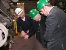 Dom Manuel Felício em visita a Mina da Panasqueira