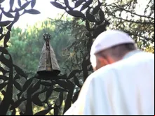 Inauguração do monumento da Virgem Aparecida nos jardins vaticanos.