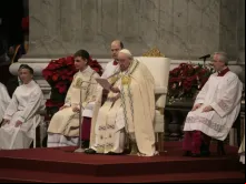 Papa Francisco celebra a primeira missa papal do novo ano em 1° de janeiro de 2023, na Basílica de São Pedro, em Roma.