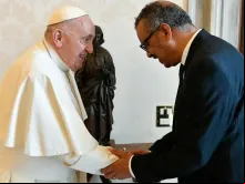 Papa Francisco com Tedros Adhanom Ghebreyesus.