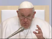 Papa Francisco, durante o encontro com o mundo universitário e a cultura em Budapeste