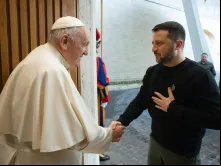 Papa Francisco recebe Volodymyr Zelensky no Vaticano