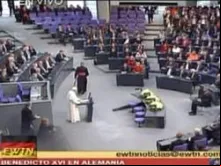 O Papa no Parlamento alemão ou Bundestag (imagem EWTN em español)