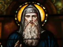 São Bento de Núrsia representado em vitral do mosteiro de St. Benedict em Bristow, nos EUA. - Crédito da foto: Shutterstock