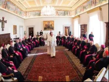 Imagem Referencial: Papa Francisco com os bispos alemães em sua visita Ad Limina em 2015.