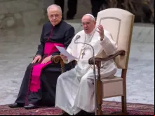 Papa Francisco durante a catequese de 29 de setembro na Sala Paulo VI.